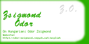 zsigmond odor business card